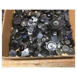 Large Group Old BUTTONS - Bakelite - Metal - Wooden - Leather