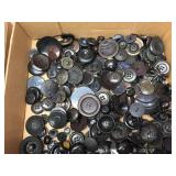 Large Group Old BUTTONS - Bakelite - Metal - Wooden - Leather