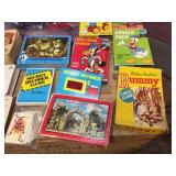 Group Vintage CARD GAMES - Checkers - Dominos (Wooden)