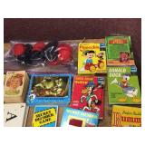 Group Vintage CARD GAMES - Checkers - Dominos (Wooden)