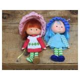 (2) 1979 American Greetings Strawberry Shortcake + Blueberry Muffin Dolls