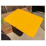 Heavy Enamel Metal "WARNING" Sign 20" x 14" - Very Nice!