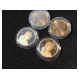 (4) Sacagawea Dollar Coins - 2 Without Dates?