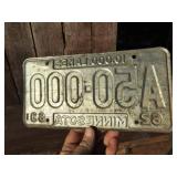 1962-63 Minnesota License Plate