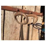 Antique Large ICE TONGS + Hanger - Forged