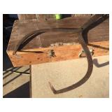 Antique Large ICE TONGS + Hanger - Forged