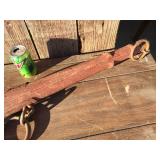 Antique HAY KNIFE + 48" Wooden Spreader