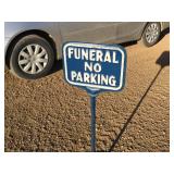 Nifty Vintage - FUNERAL NO PARKING - Sign