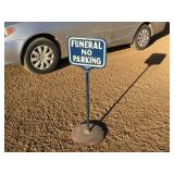 Nifty Vintage - FUNERAL NO PARKING - Sign