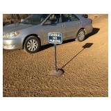Nifty Vintage - FUNERAL NO PARKING - Sign