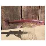 DON BETHEL Signed Carved Wooden Spear Decoy - 9"