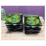 (10) Vintage ANCHOR HOCKING - AVOCADO Ashtrays