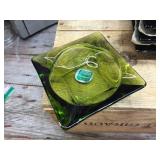 (10) Vintage ANCHOR HOCKING - AVOCADO Ashtrays