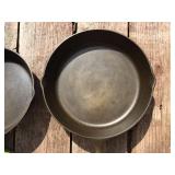 (2) Vintage LODGE 8 + 10 Cast Iron 3-Notch Skillets - Refurbished!