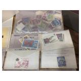 Vintage Collectable Postage Stamps - Foreign + U.S. 1¢ - 3¢ - 6¢ - Others