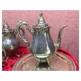 Vintage WALLACE - "Baroque" - Silverplate Tea Set - 4 Pc