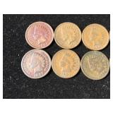 (10) Indian Head Pennies 1897-1902