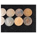 (10) Indian Head Pennies 1897-1902
