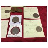 Vintage British Half Pennies - Shillings - New Pence 1940