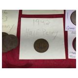 Vintage British Half Pennies - Shillings - New Pence 1940
