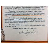 Wow! Vintage JOHN R. CRAIGHEAD - Top Grain Cowhide Holster Set 206 - Sealed!