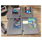 Vintage Nintendo NES-001 Console - Controllers - Cartridges