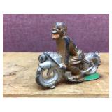 Vintage MANOIL - Cast Motorcycle Figure - Neat!