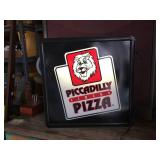 Vintage PICCADILLY CIRCUS PIZZA 2-Sided Light-Up Sign