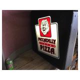 Vintage PICCADILLY CIRCUS PIZZA 2-Sided Light-Up Sign