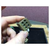 Vintage Dice - Casino Dice - Tooled Leather Shaker