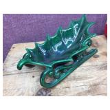 Vintage Christmas - Ornaments - Music Box - Atlantic Pottery Ivy Sleigh