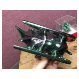 Vintage Christmas - Ornaments - Music Box - Atlantic Pottery Ivy Sleigh