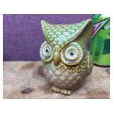 Vintage OWL Figures Including Fancy Art Glass