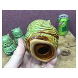 Vintage OWL Figures Including Fancy Art Glass