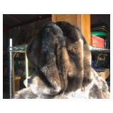 Attractive Womens GALLERY Brand Modern Faux Hooded Fur Coat - XS