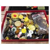 Vintage Variety - Wooden Nickels - Animal Figures - Pins - Buttons