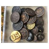 Fabulous Group Old U.S. MIlitary Buttons 18th - 19th Centuries