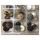 (3) Trays Neat Old Buttons - See Pics!