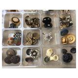 (3) Trays Neat Old Buttons - See Pics!