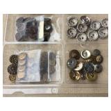 (3) Trays Neat Old Buttons - See Pics!