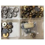 (3) Trays Neat Old Buttons - See Pics!