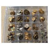 (4) Trays Old Vintage Buttons - Take a Look!