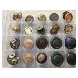 (4) Trays Old Vintage Buttons - Take a Look!