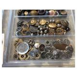 (4) Trays Old Vintage Buttons - Take a Look!