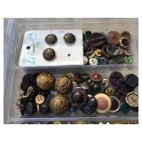(4) Trays Old Vintage Buttons - Take a Look!