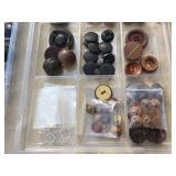 (4) Trays Old Vintage Buttons - Take a Look!