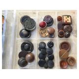 (4) Trays Old Vintage Buttons - Take a Look!