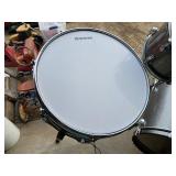 Ludwig Back Beat Complete-ish Drum Set - Metallic Silver Sparkle
