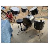 Ludwig Back Beat Complete-ish Drum Set - Metallic Silver Sparkle