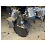Ludwig Back Beat Complete-ish Drum Set - Metallic Silver Sparkle